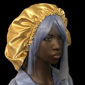 Satin Fully Reversible Bonnet - Yellow/Yellow